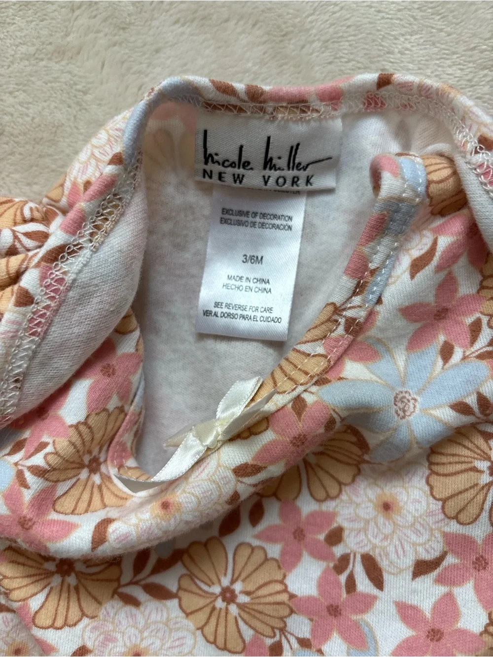 Baby girl lot 6 piece set matching sleep sack tops bottoms 3-6 month EUC NWOT